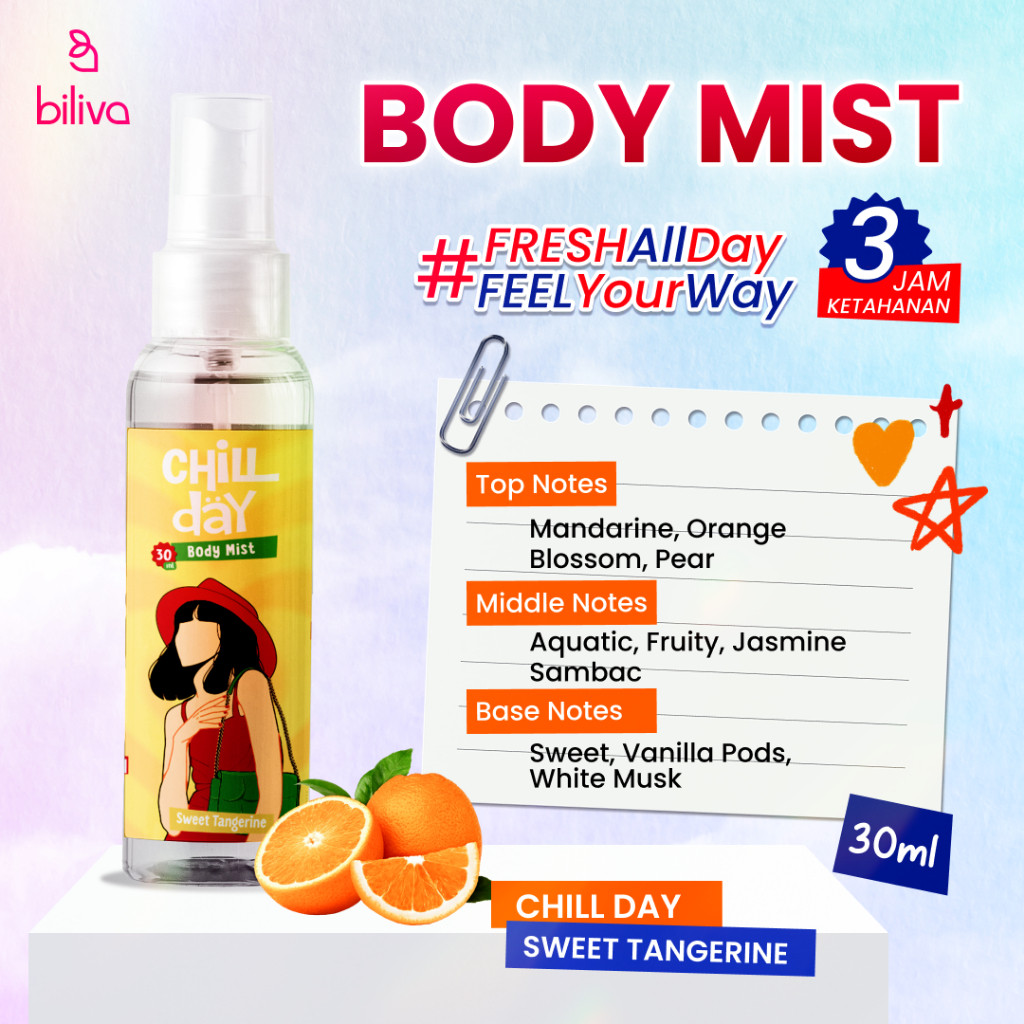 Jual ️Pinmood Beauty ️ Body Mist Parfum Wangi Sweet Tangerine Segar ...