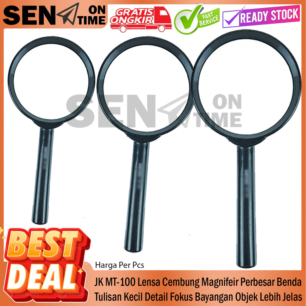 Jual JK MF 100 Kaca Pembesar Lensa Design Cembung Amati Benda Kecil ...