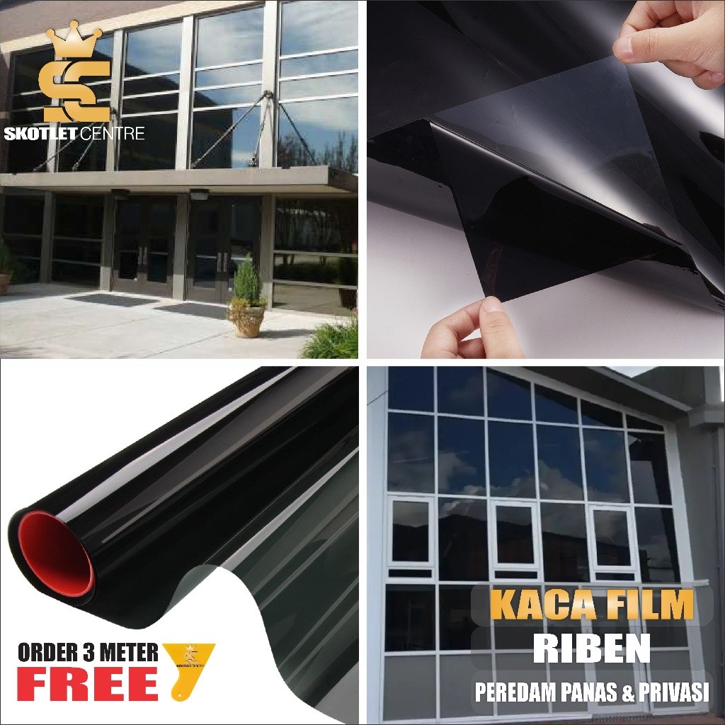 Jual Stiker Kaca Film Riben Sticker Tolak Panas Jendela Pintu Rumah ...