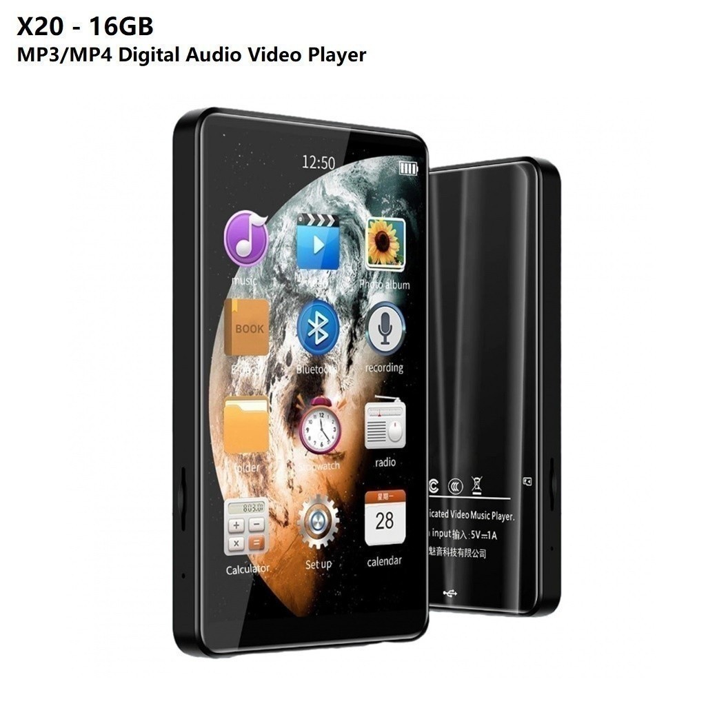 Jual GROSIRUNIK99 X20 16GB - Bluetooth MP3 MP4 Player 4 inch IPS Touch ...