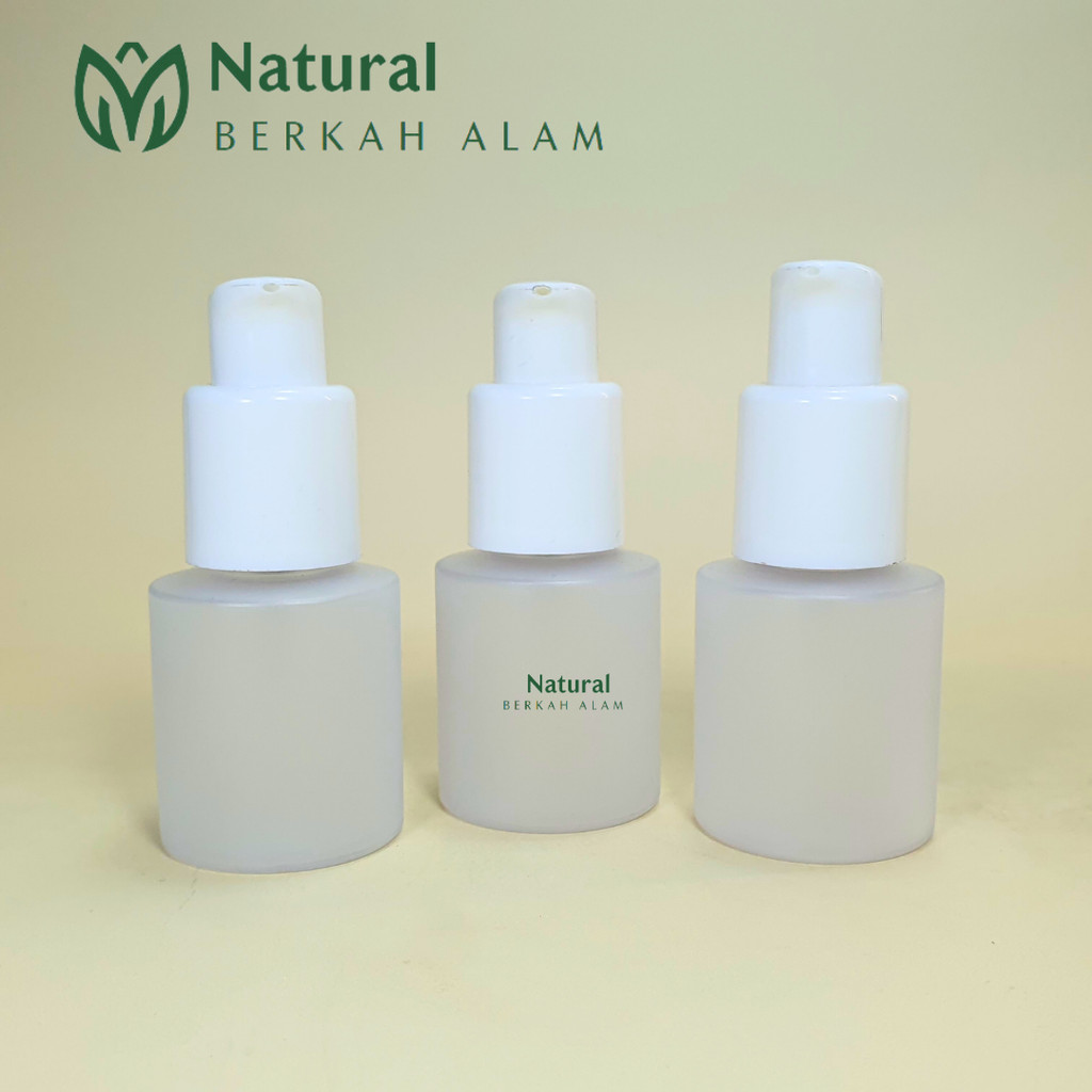 Jual Botol 30 Ml Cilinder Plastik Natural Frossted Tutup Pump Treatment ...