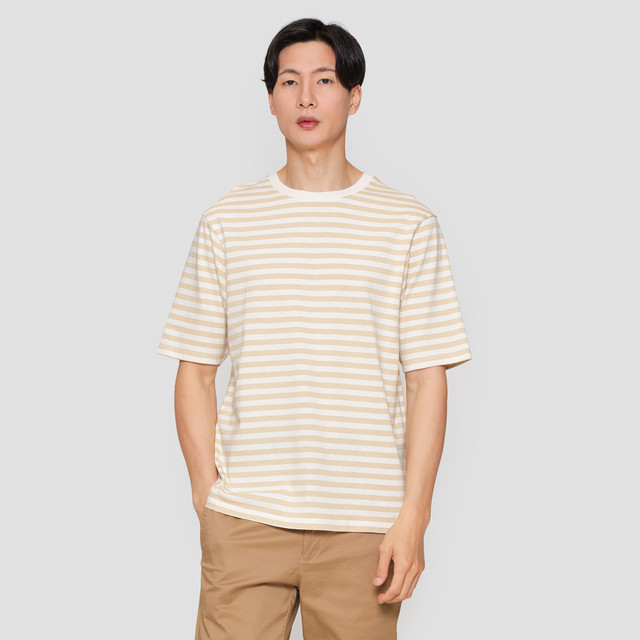 Jual Suko Oversized Striped Tee Print Kaos Lengan Pendek Pria 120790664 ...