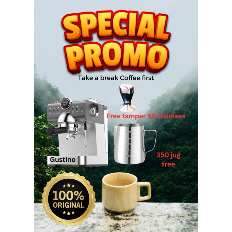Jual [PROMO] Mesin Kopi Terbaru 2025 Gustino Kratos | Mesin Espresso