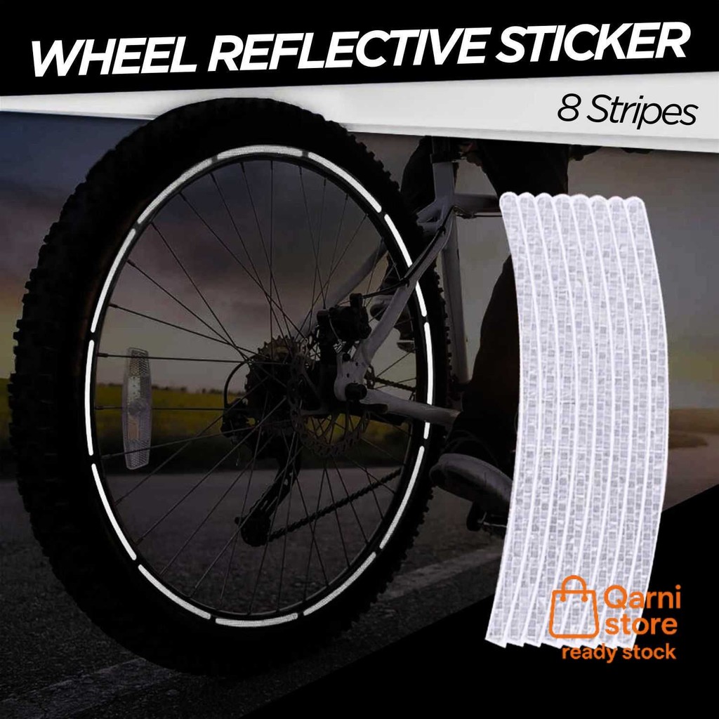 Jual PROMO! Stiker Roda Sepeda Bicycle Wheel Reflective Sticker 8 Strip ...