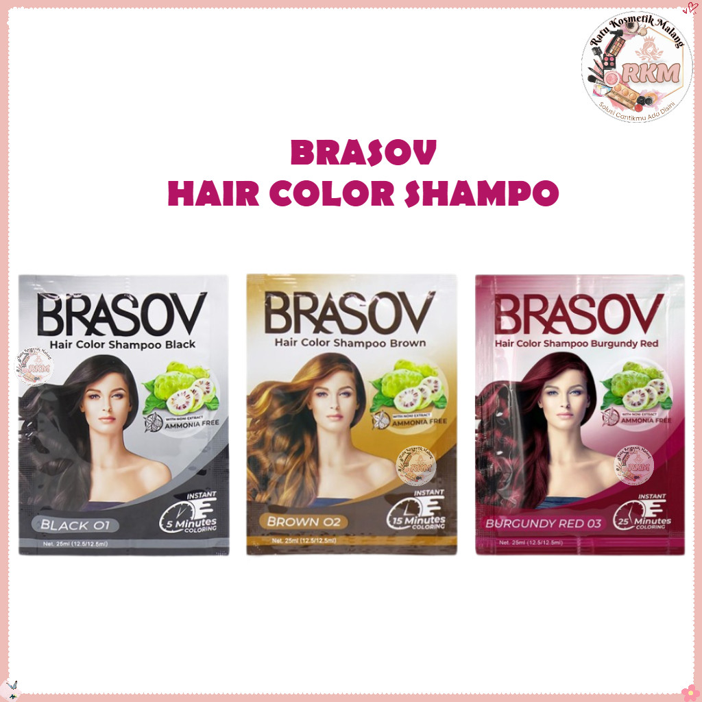 Jual BRASOV Hair Color Shampoo | Shampo Pewarna Rambut Extra Nino 25ml ...