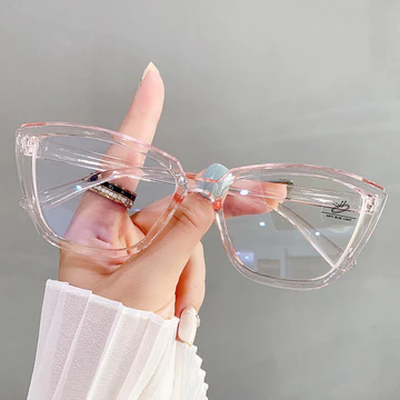 Clarfram Kacamata Eye Cat Wanita Anti Cahaya Biru Bingkai Besar Kacamata Anti Radiasi Blueray