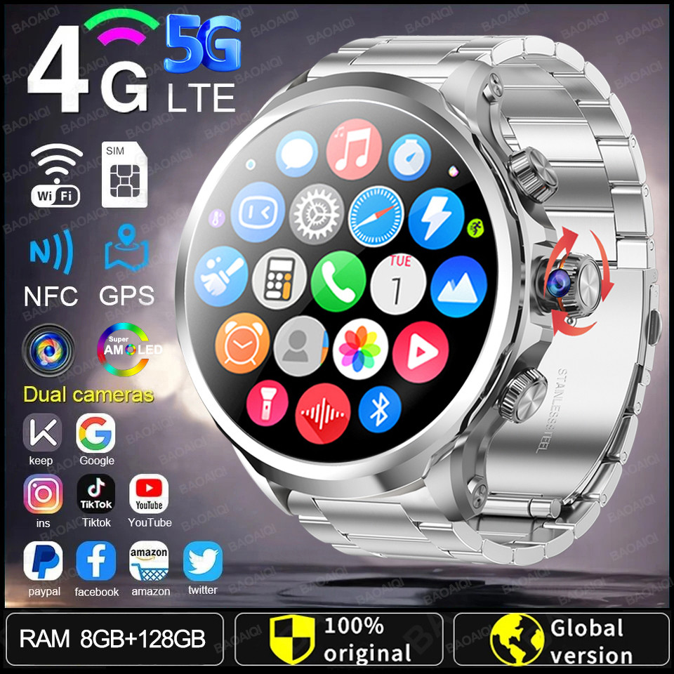 Jual 5G/4G Smart Watch 1.95 inch AMOLED 1880mah Battery 8GB+128GB RAM ...