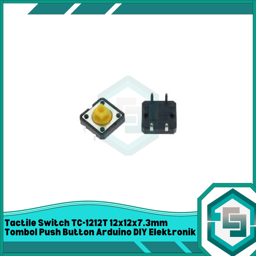 Jual Tactile Switch TC-1212T 12x12x7.3mm Tombol Push Button Arduino DIY ...
