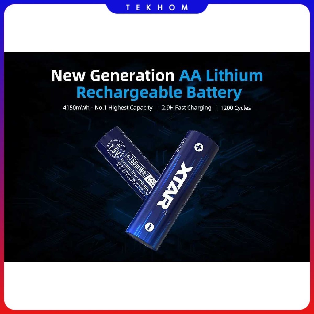 Jual Baterai AA XTAR Rechargeable Lithium Battery 1.5V 2500mAh/4150mWh ...