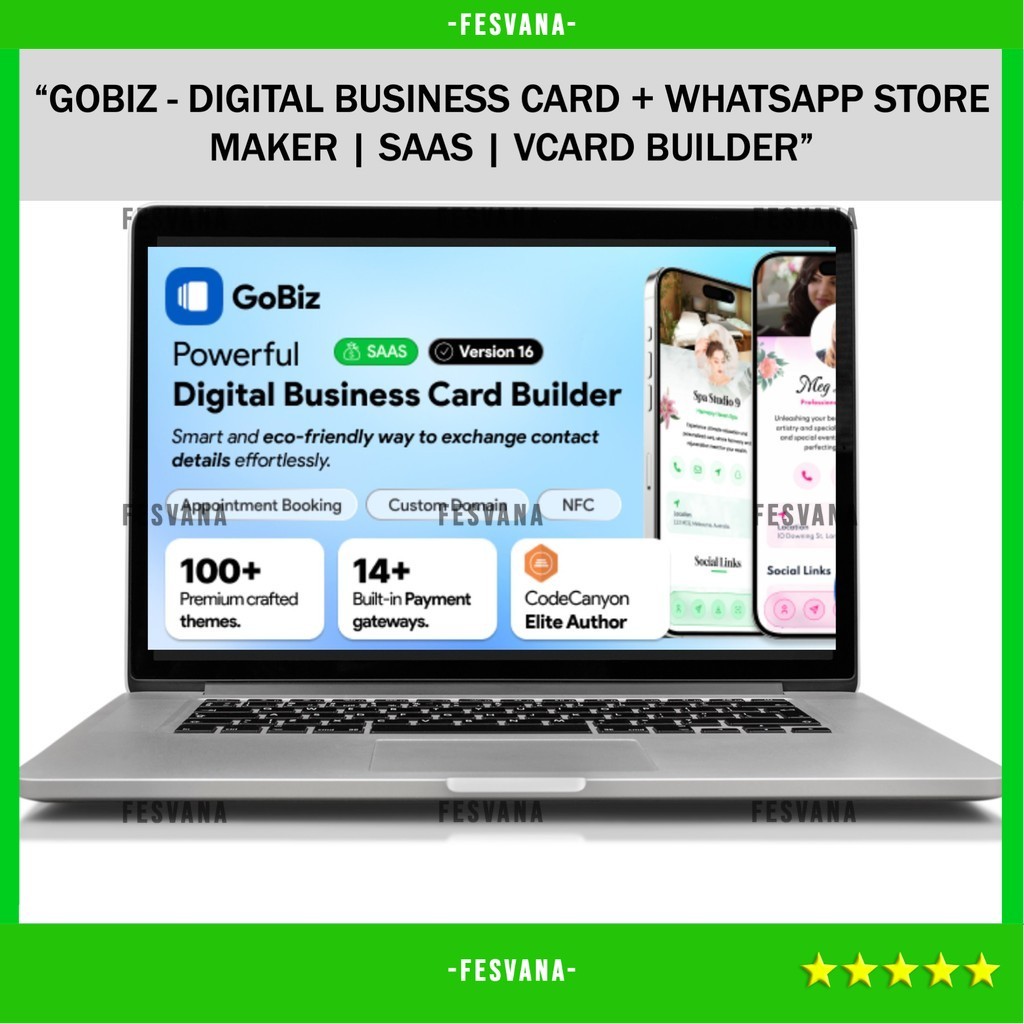 Jual SOURCE CODE APLIKASI WEB GOBIZ - DIGITAL BUSINESS CARD + WHATSAPP ...