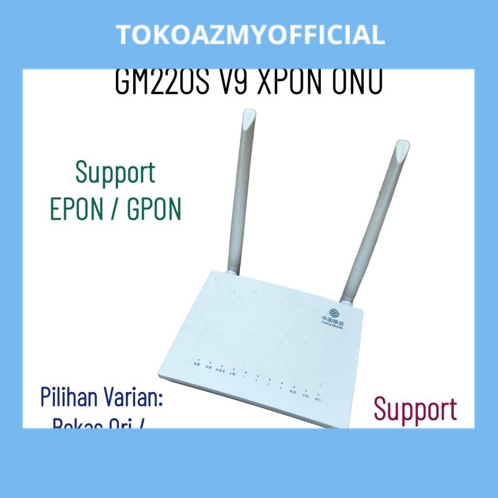 Jual FTTH ONU ONT XPON GM220S V9 bisa untuk OLT EPON atau GPON support ...