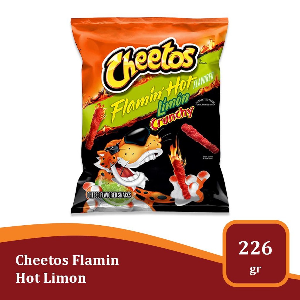 Jual Cheetos Flamin Hot Limon 226 gr – Pedas Segar Rasa Jeruk Nipis ...