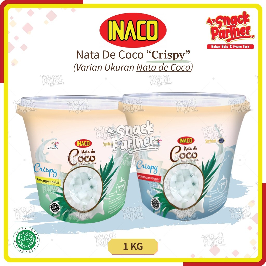 Jual INACO - NATA DE COCO CRISPY 1 KG - Krispi Potongan Kecil Besar ...