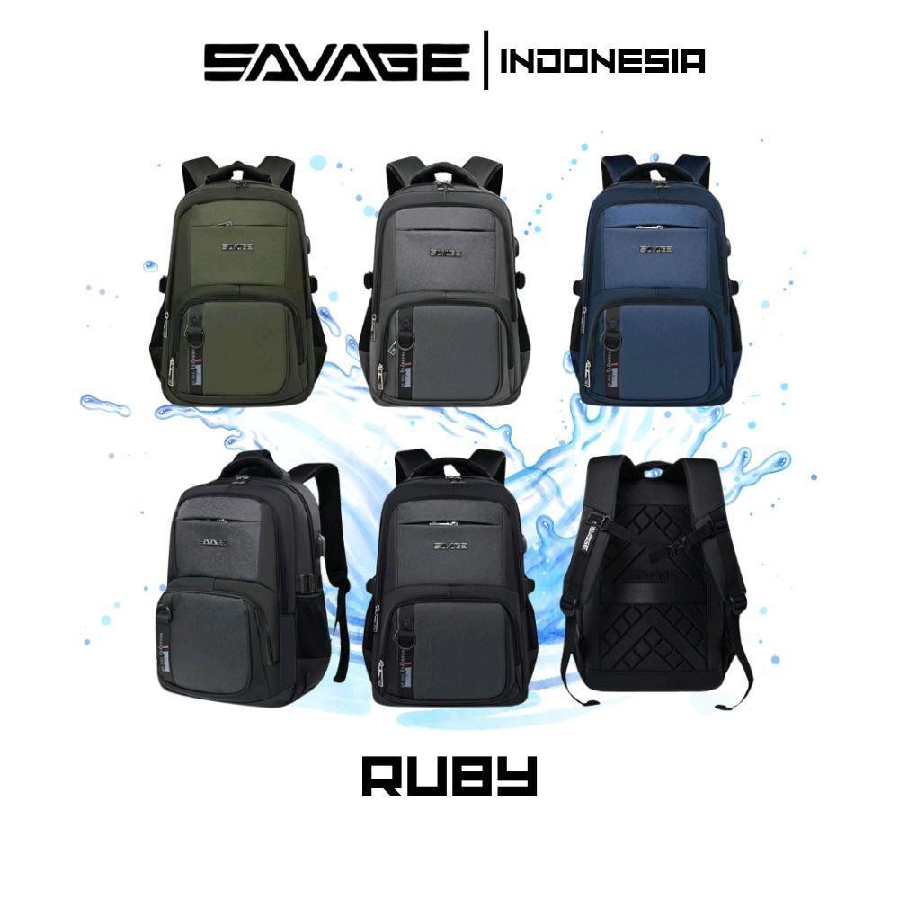 Jual SAVAGE RUBY Ransel Laptop Backpack Pria Wanita Cewek Cowok Anti ...