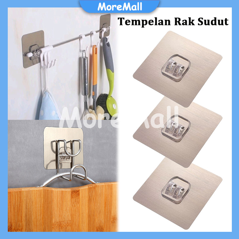 Jual Tempelan Hook Rak Sudut Gantung/Kait Rak Sudut Hook 7x7cm | Shopee ...