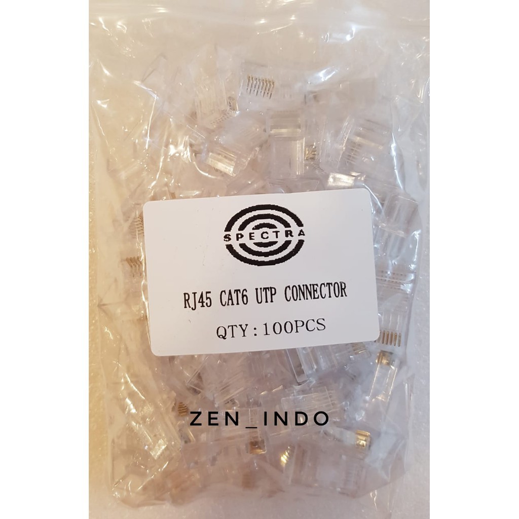 Jual Konektor RJ45 UTP Cat6 isi 100 buah | Shopee Indonesia