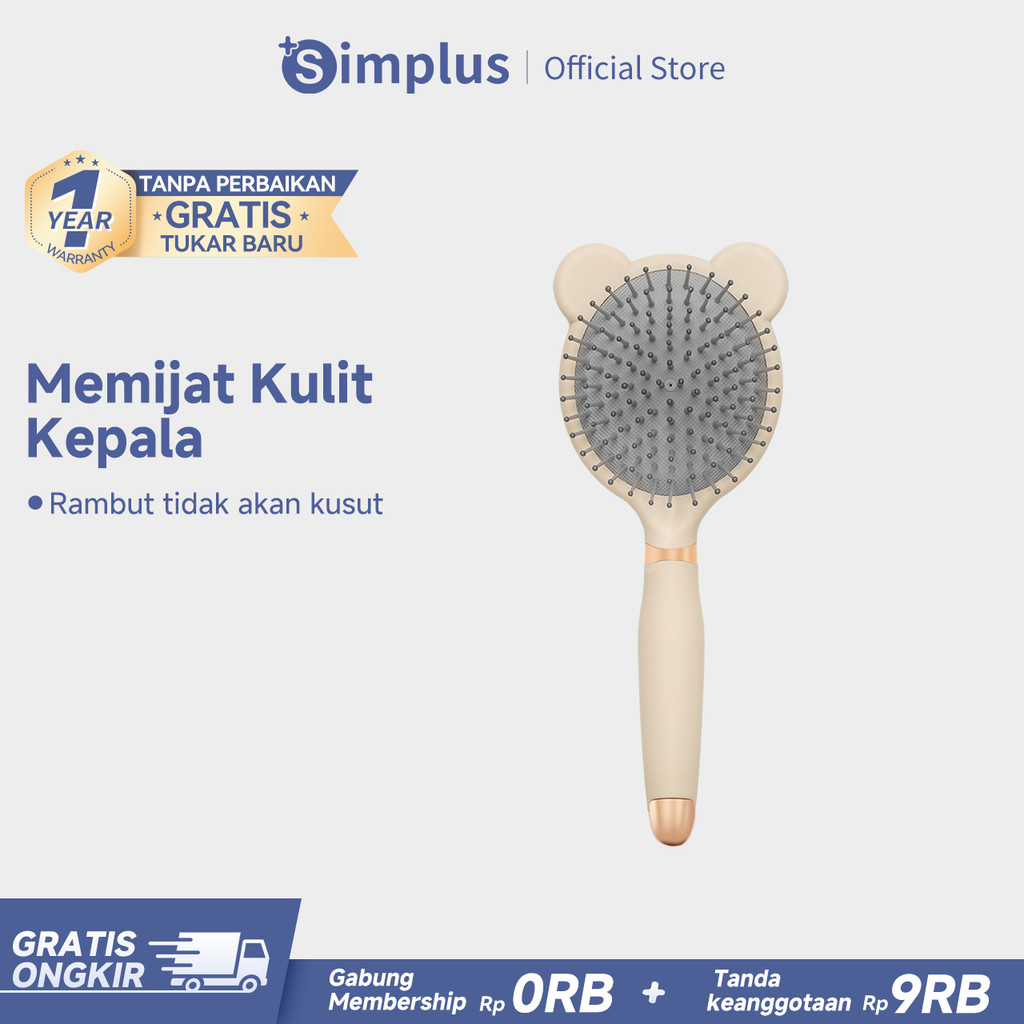 Jual Simplus Hair Comb Sisir Rambut dengan Pegangan Panjang dan ...