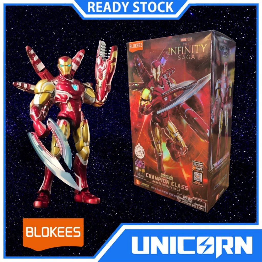 Jual Blokees Marvel Infinity Saga Champion Class Iron Man Mark LXXXV ...