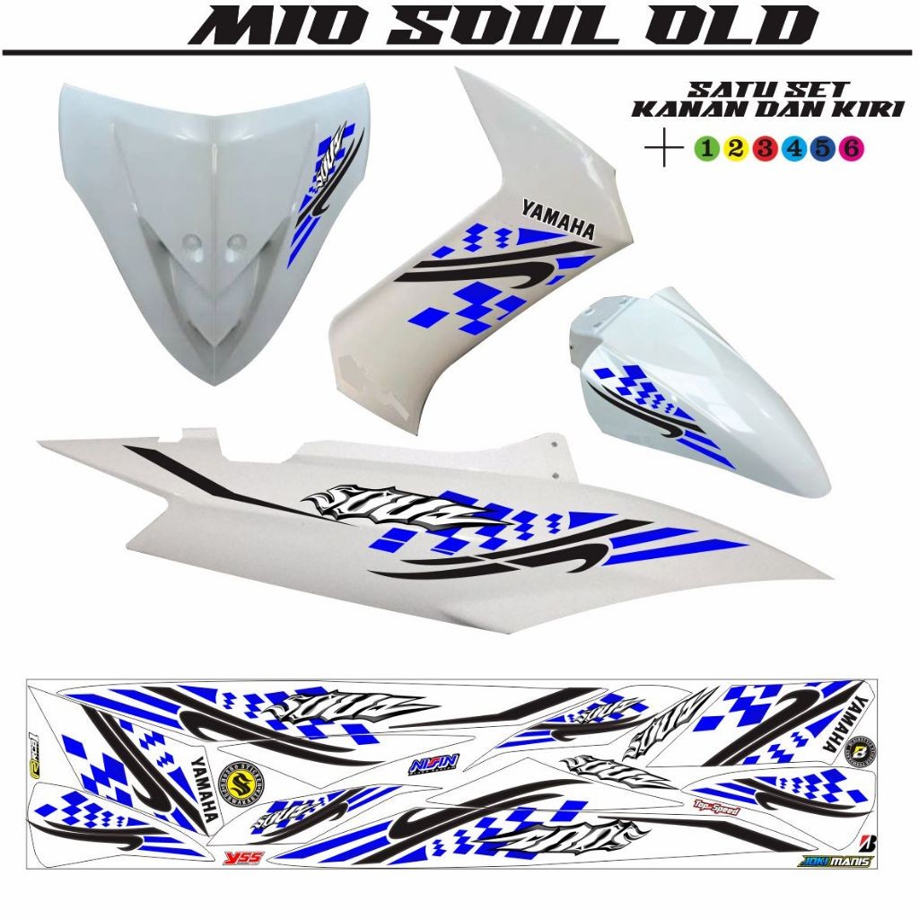 Jual STIKER MOTIF RACING MIO SOUL OLD CARBU STRIPING VARIASI EREN MOTIF ...