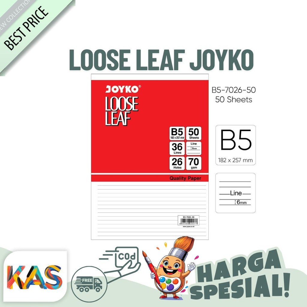 Jual Loose Leaf Kertas File Joyko B5-GARIS-50 Lembar Refill Kertas ...