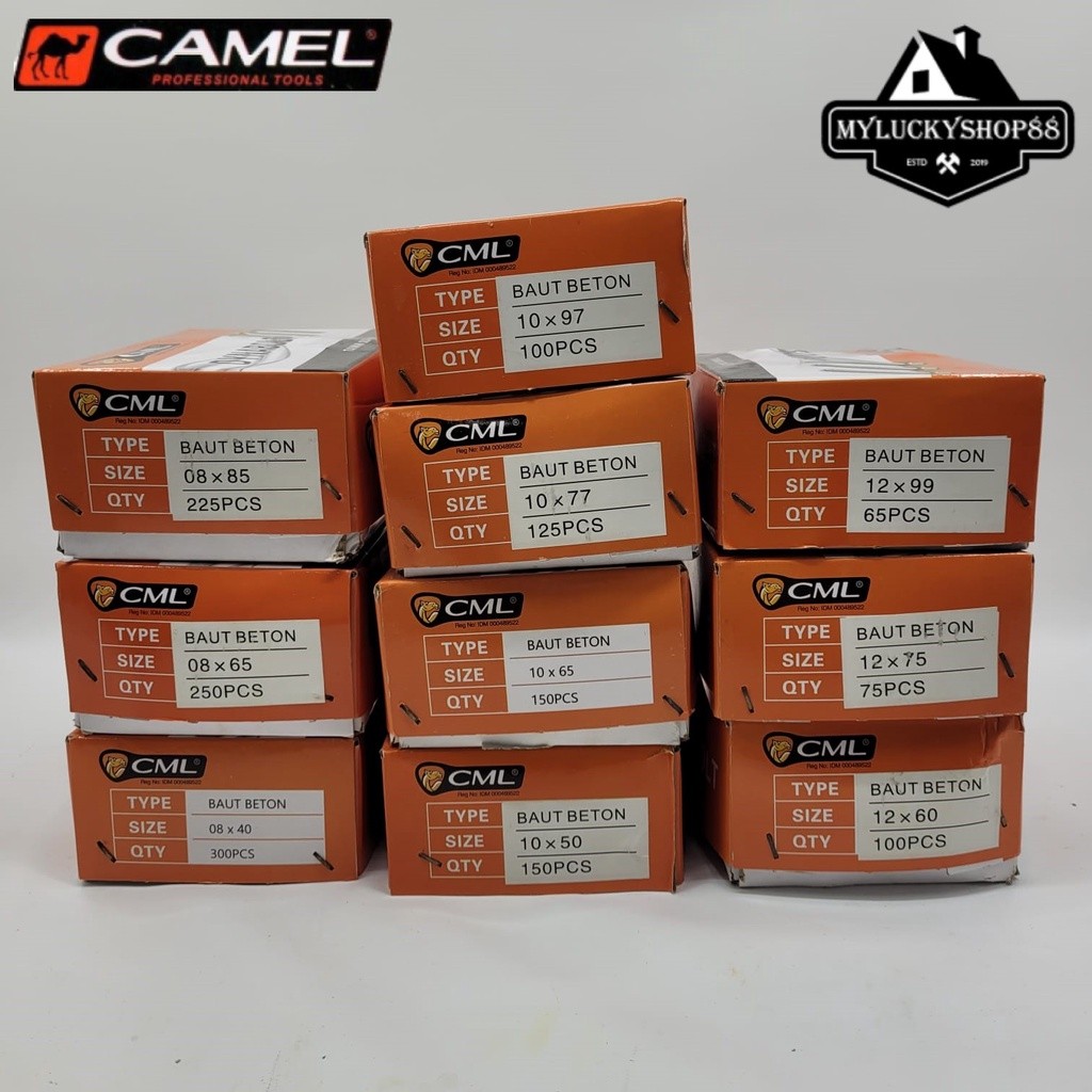 Jual Camel Skrup Dynabolt Baut Beton Bracket Per Box M8 M10 M12 ...