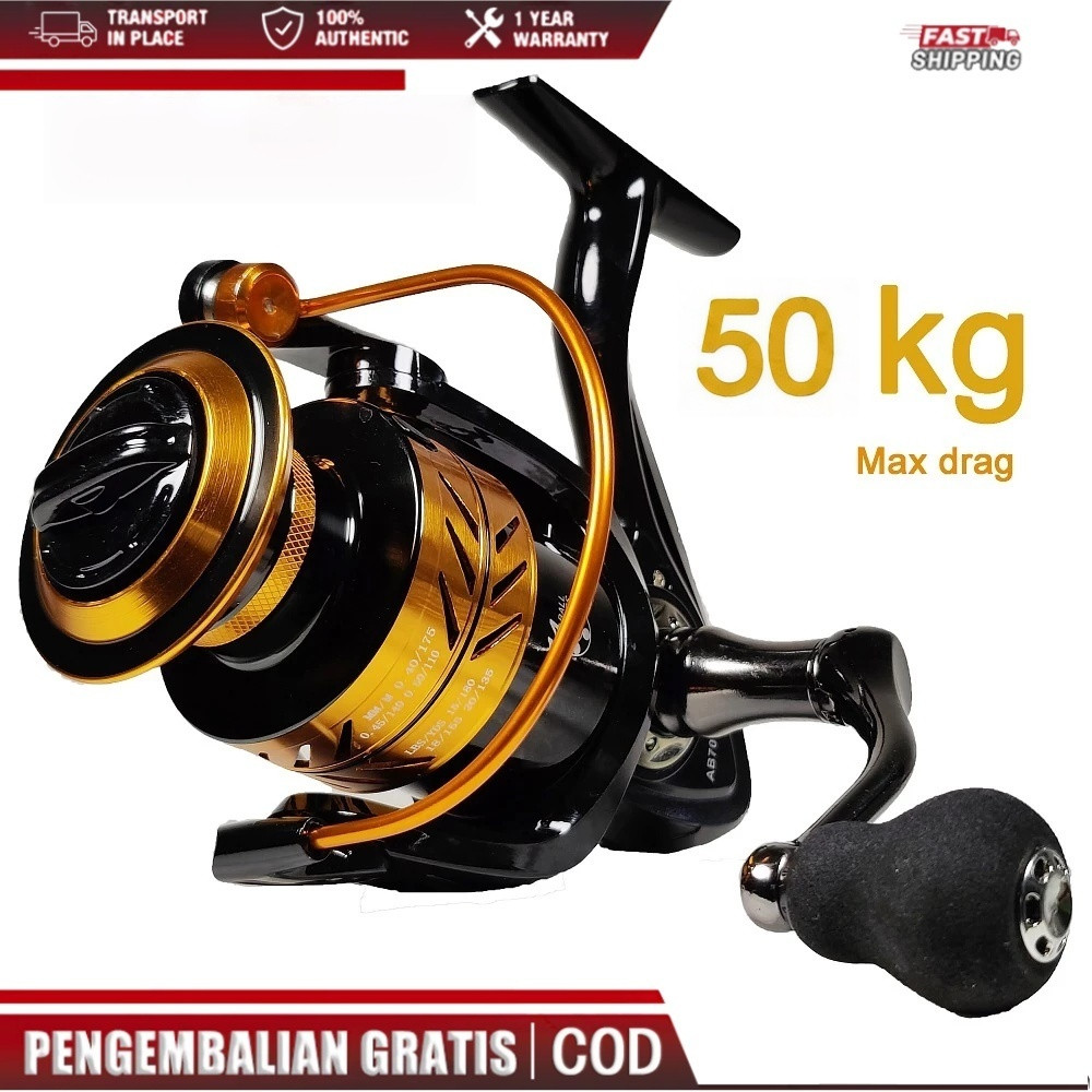 Jual Dnesid Reel Pancing Besi 50kg Drag Reel Murah CNC Handle Spinning ...