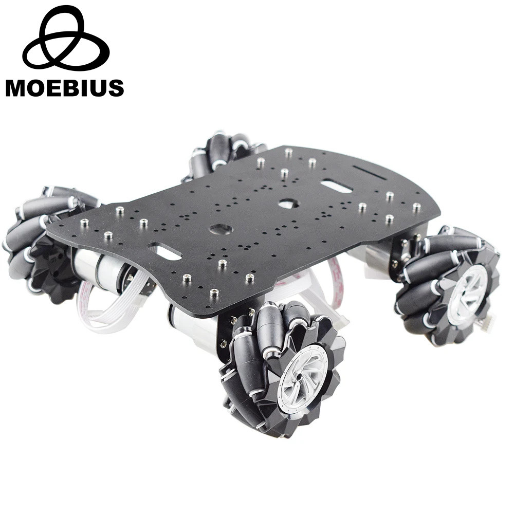 Jual 15KG Payload 4WD 80mm Mecanum Wheel Robot Car Chassis Kit DC 12V ...