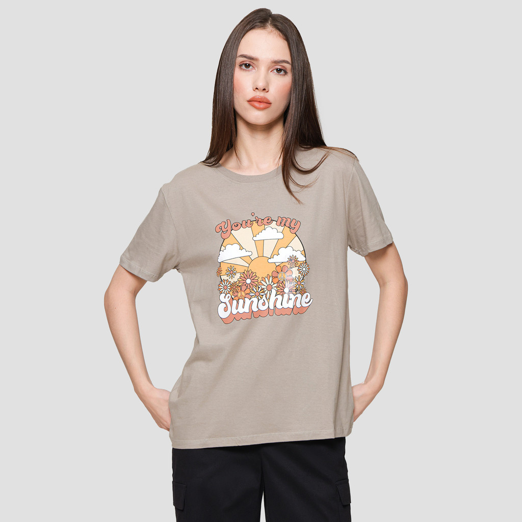 Nevada Just Enjoy Kaos Lengan Pendek Wanita
