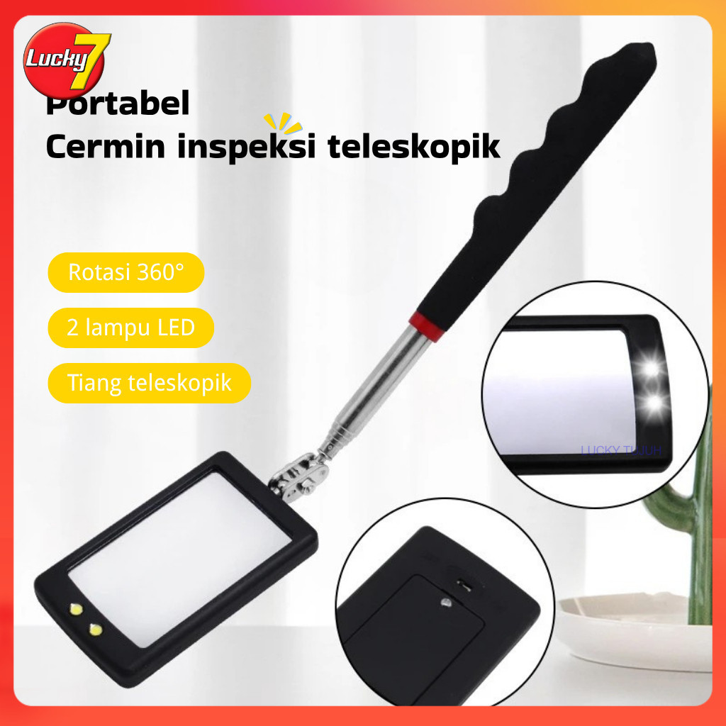 Jual [COD] Cermin Inspeksi Teleskopik LED 360° – Cermin Periksa Mobil ...