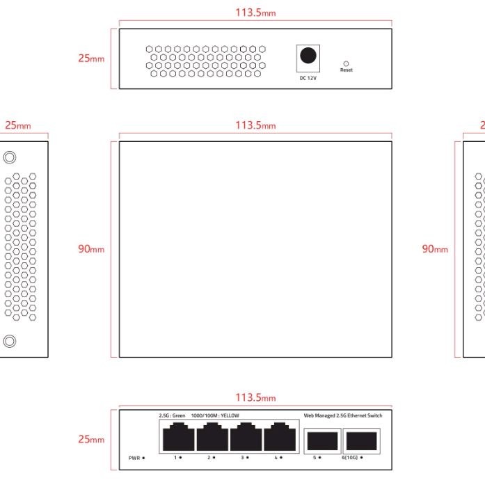 Jual GGCLink 4 x 2. Gbps RJ45 + 2 x 10 Gbps SFP+ Managed Dekstop Switch ...