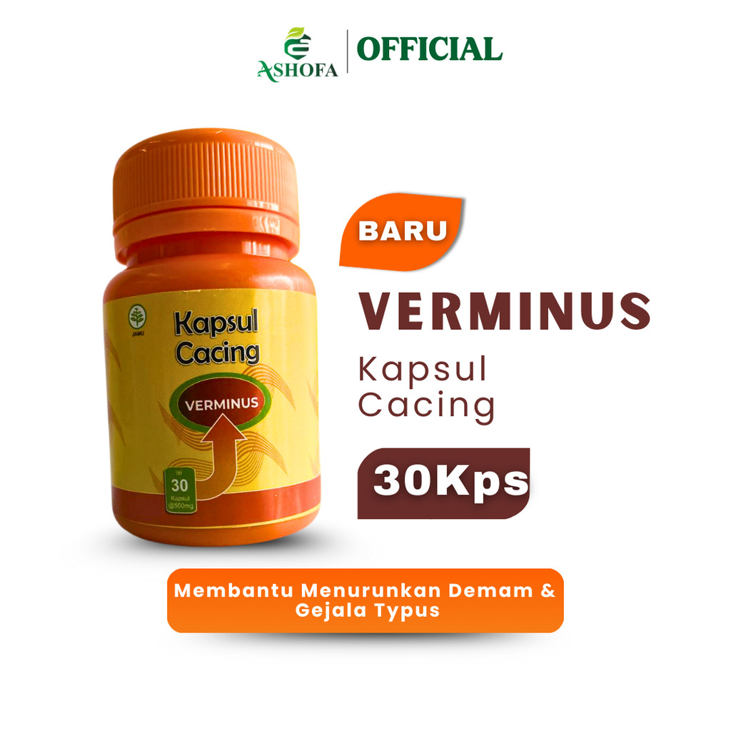 Jual Kapsul Cacing VERMINUS Ekstrak Lumbricus Cacing Untuk Demam Tipes ...