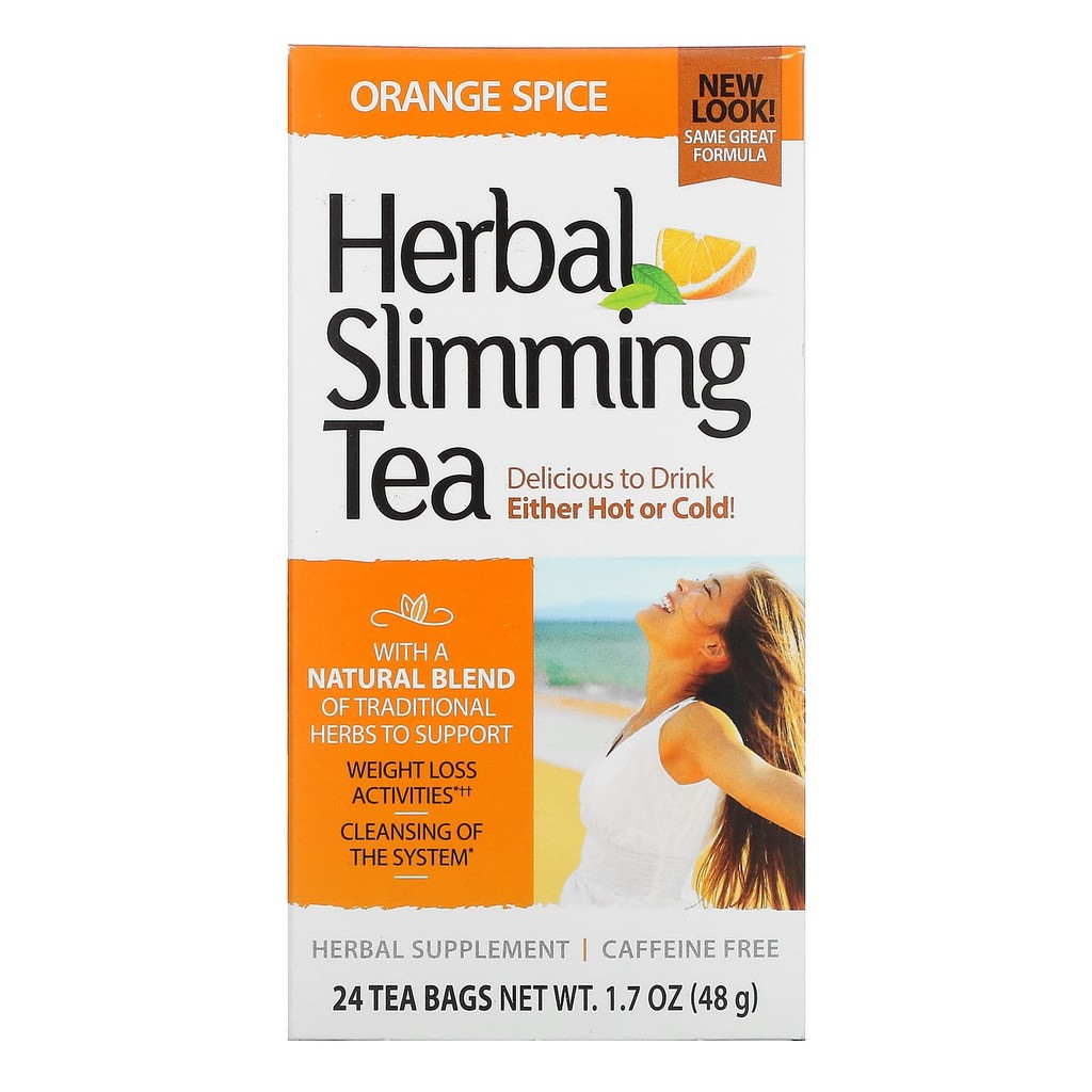 Jual 21st Century, Herbal Slimming Tea, Orange Spice, Caffeine Free, 24 ...