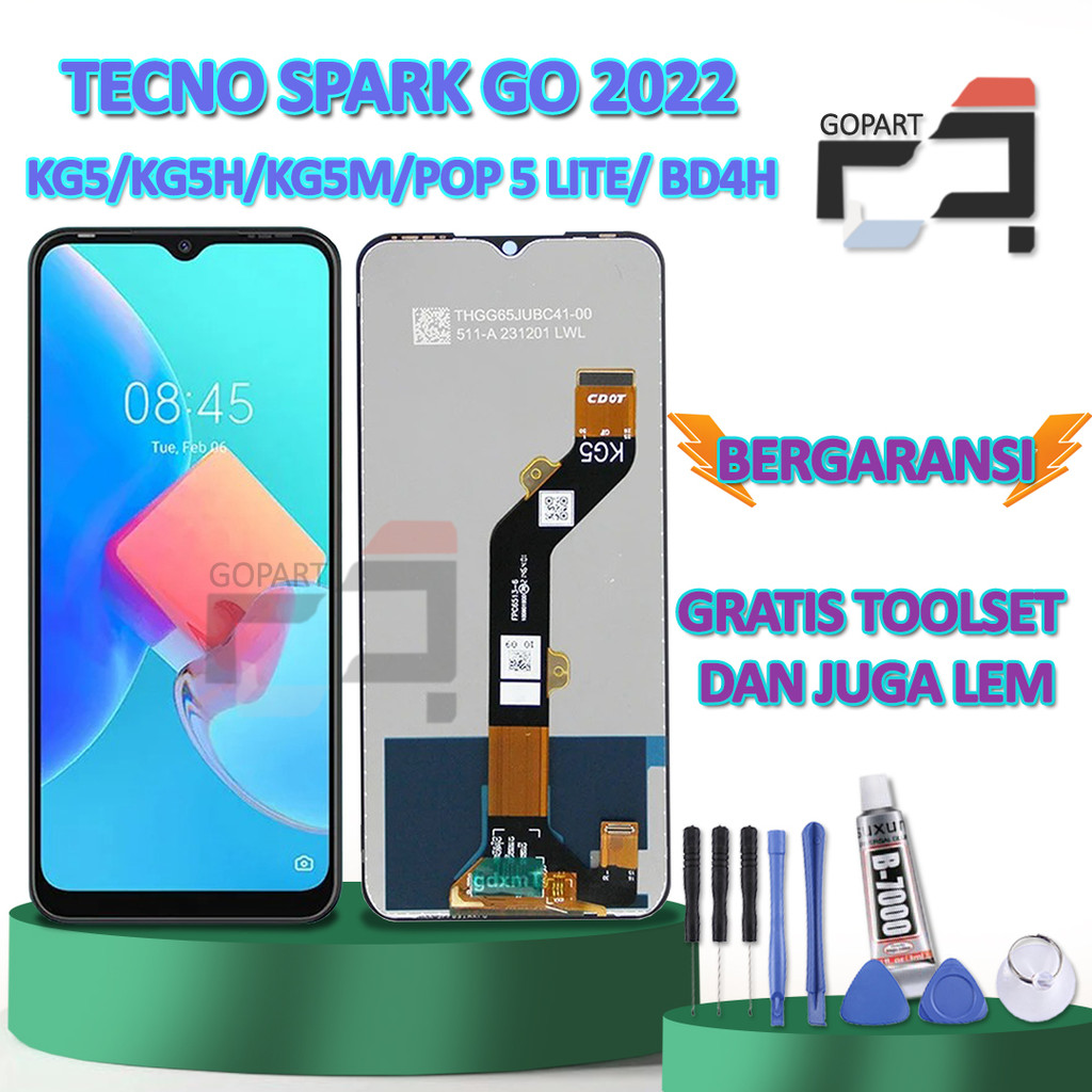 Jual LCD TECNO SPARK GO 2022 / POP 5 LITE POP 5 PRO KG5 KG5H KG5M BD4 ...