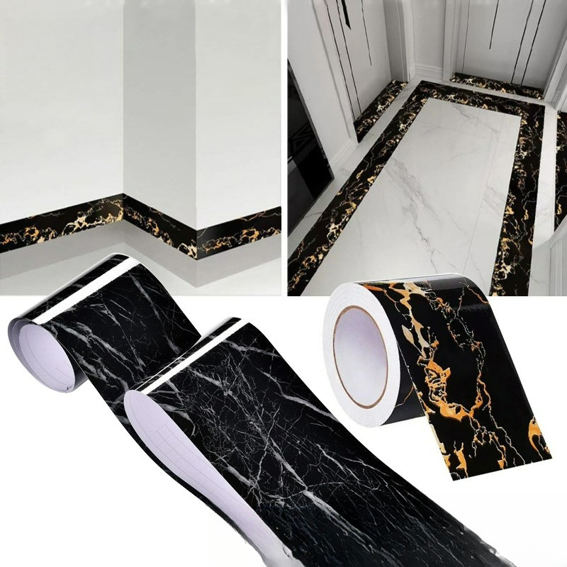 Jual 10CM*5M Dekorasi Bawah Dinding Ubin Lantai/Tembok Sticker Keramik ...