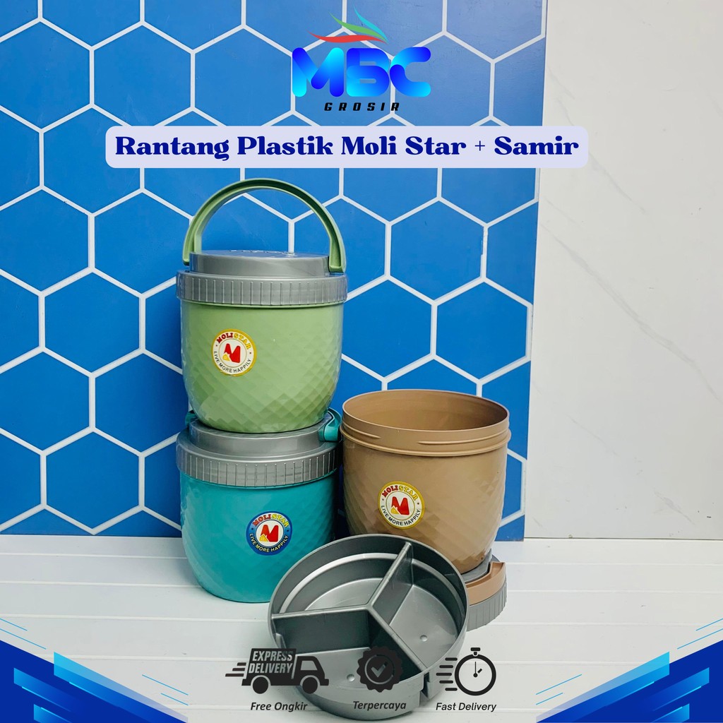 Jual Rantang Plastik Moli Star + Samir Rantang Plasti Merlin Moli Star ...