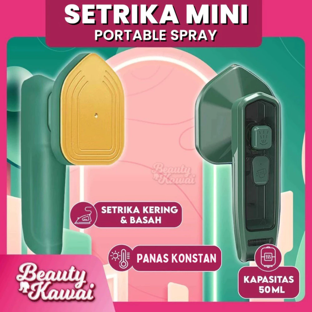 Setrika Mini Portable Travel Dengan Sprayer
