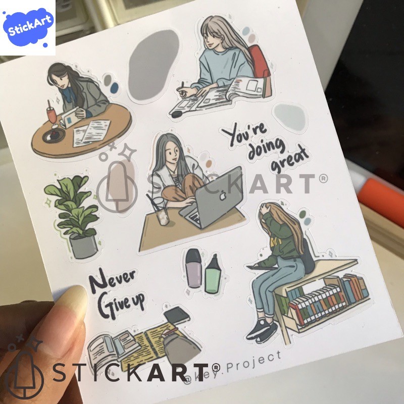 Jual [STICKART] Korean Sticker Set/ Aesthetic Sticker/ Study Sticker ...