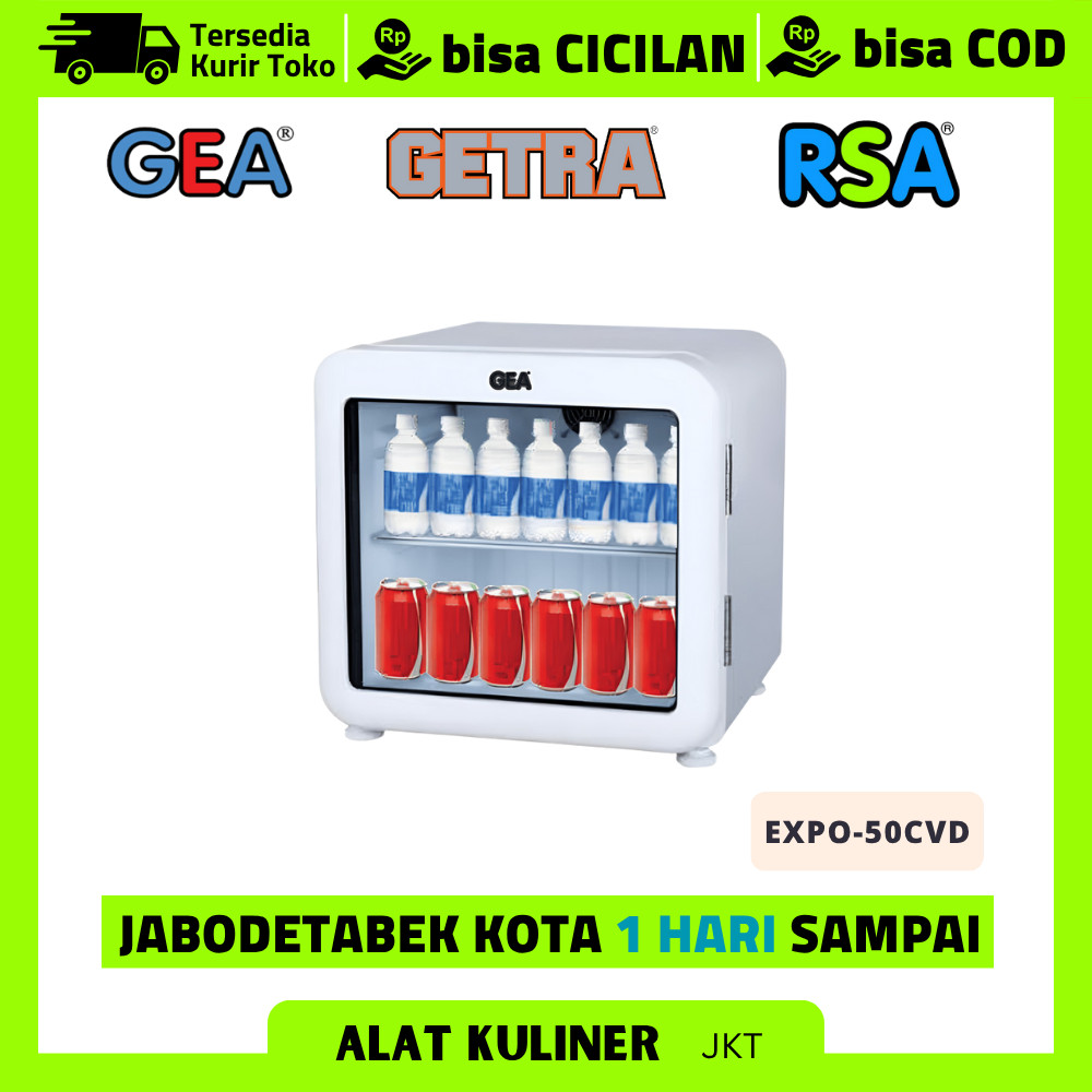 Jual Gea EXPO-50CVD Showcase Freezer Display Mini Curved Glass 50 Liter ...