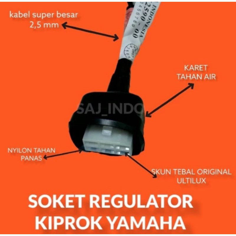 Jual SOKET KIPROK YAMAHA R25 KABEL SUPER BESAR DENGAN KARET SEPi ...