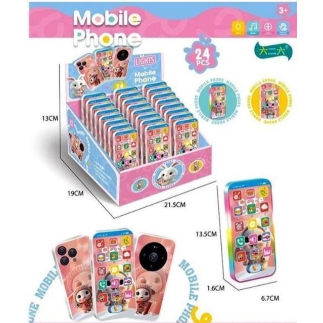 Jual Mainan Handphone Anak Mobile Phone – HP Mainan Musik & Lampu ...