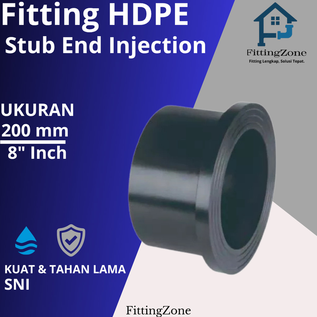 Jual Fitting HDPE Injection Butt Fusion Stub End PN 10 Uk 8