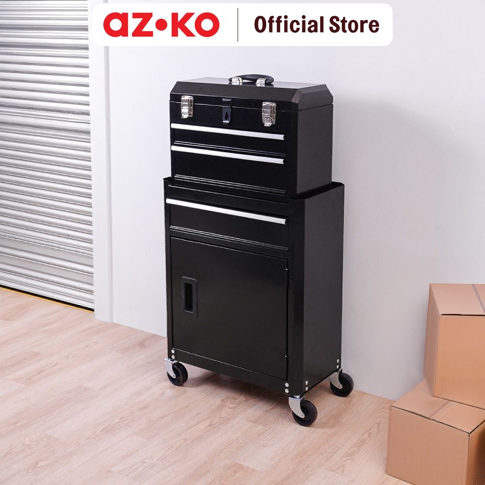 Jual AZKO Tactix Kabinet Perkakas 2 In 1 - Hitam Kabinet Toolbox Tempat ...
