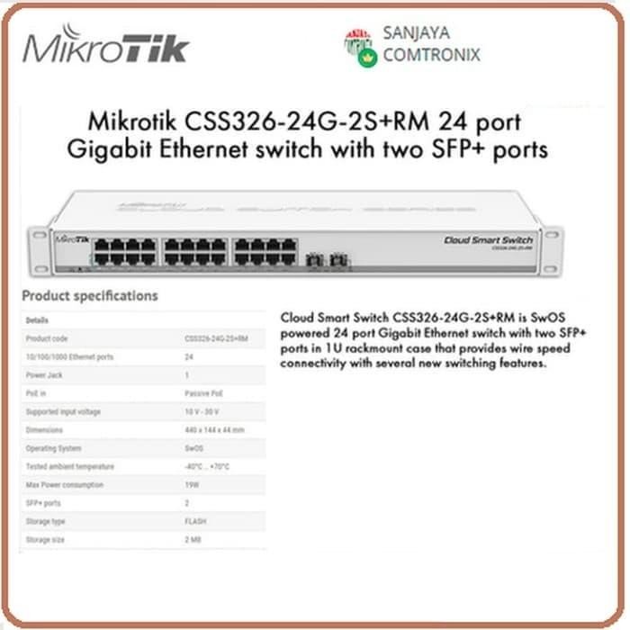 Jual MIKROTIK Routeoard CSS326-24G-2S+RM | Shopee Indonesia
