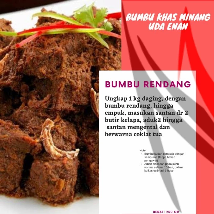 Perbandingan bumbu rendang padang premium harga terjangkau