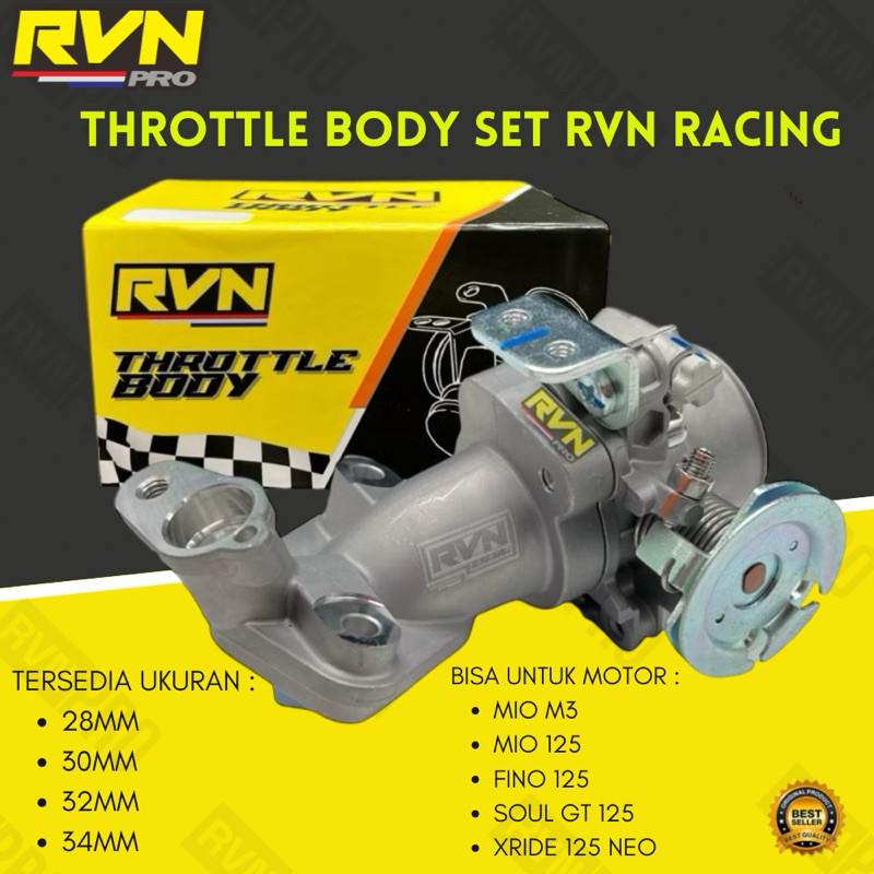 Jual TB THROTTLE BODY RVN RACING MIO M3 MIO 125 FINO 125i GT125 EGO LC ...