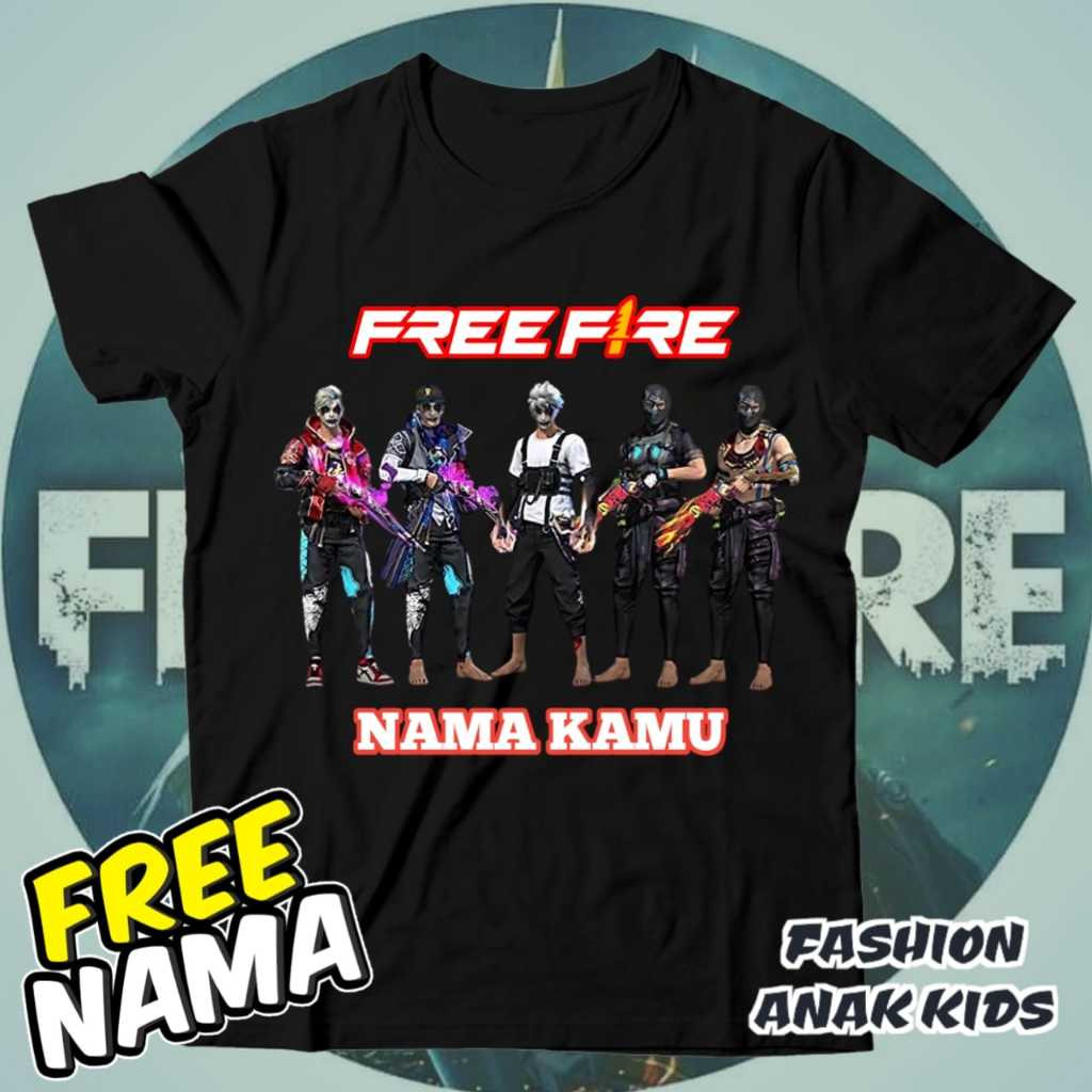 Jual KAOS BAJU ANAK FF FREE FIRE VERSI CHAR SG