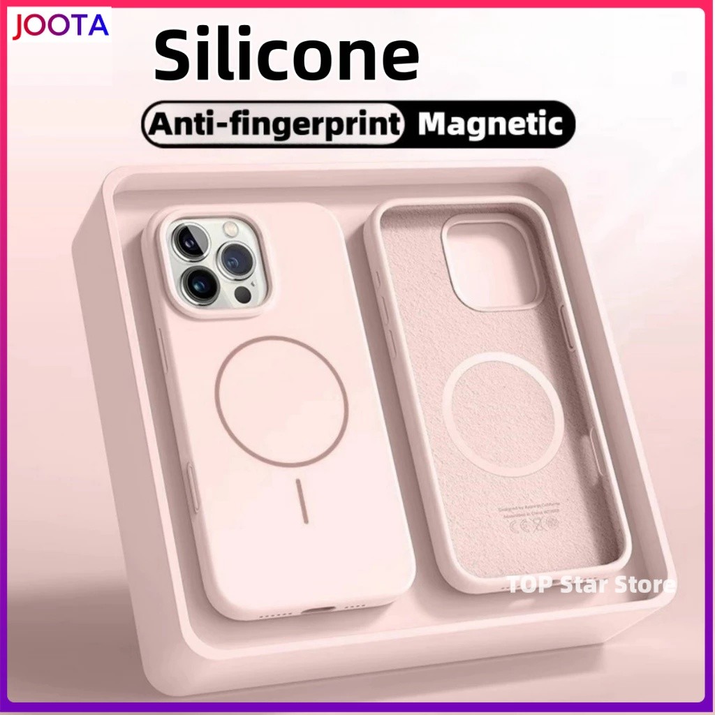 Jual Luxury With packaging Matte Thin Magnetic Liquid Silicone Phone ...