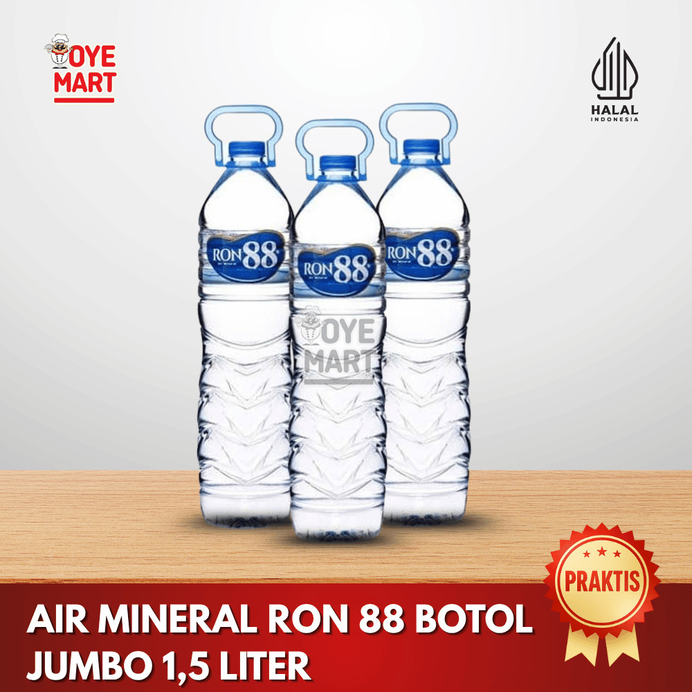 Jual AIR MINERAL RON 88 BOTOL JUMBO 1,5 L | Shopee Indonesia