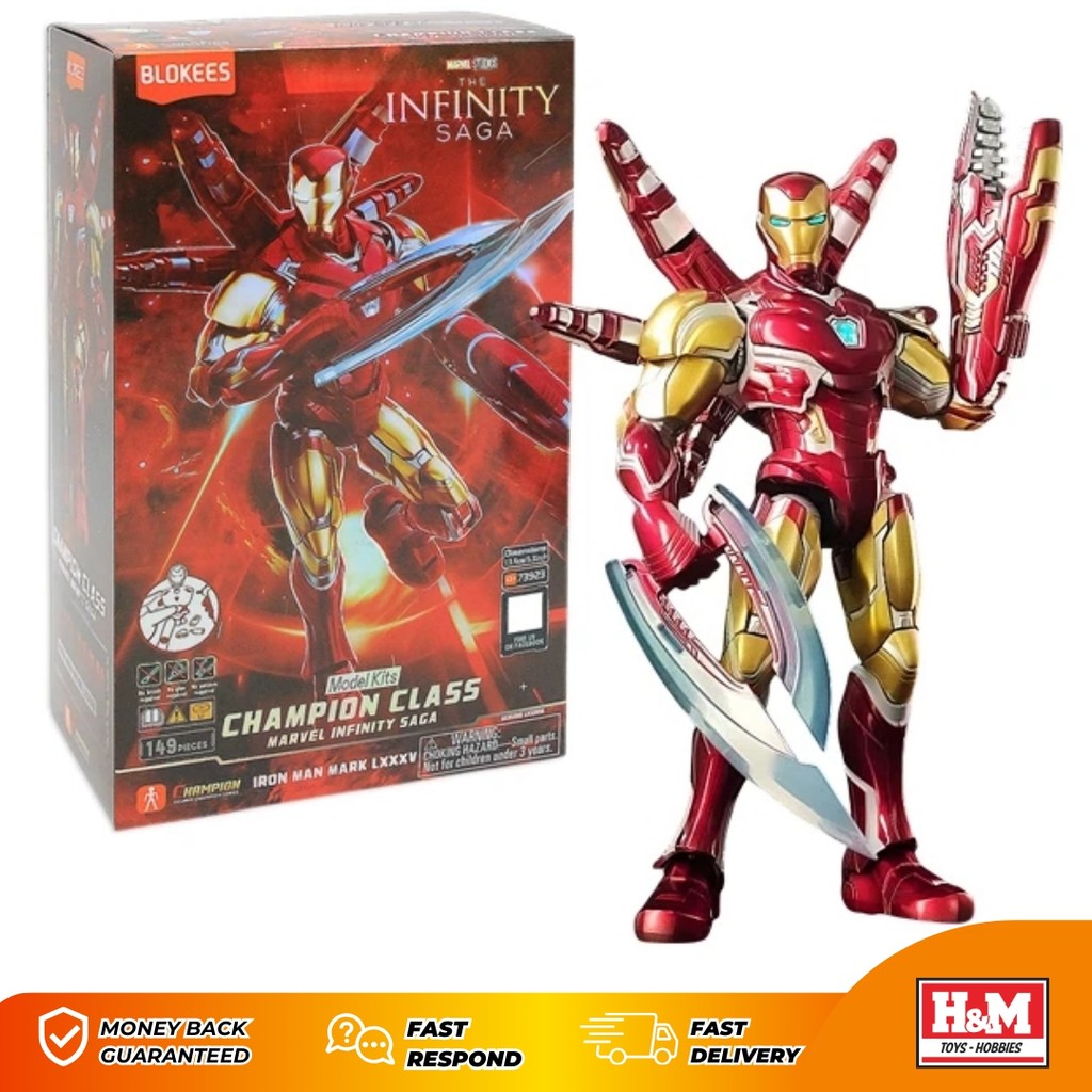 Jual Blokees Figures Marvel Infinity Saga Champion Class CC 01 Iron Man ...