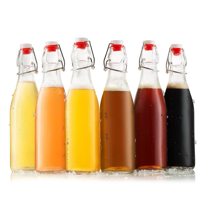 Jual Botol Kaca Jepit / Glass Bottle Botol Kaca Bening Dengan Tutup ...
